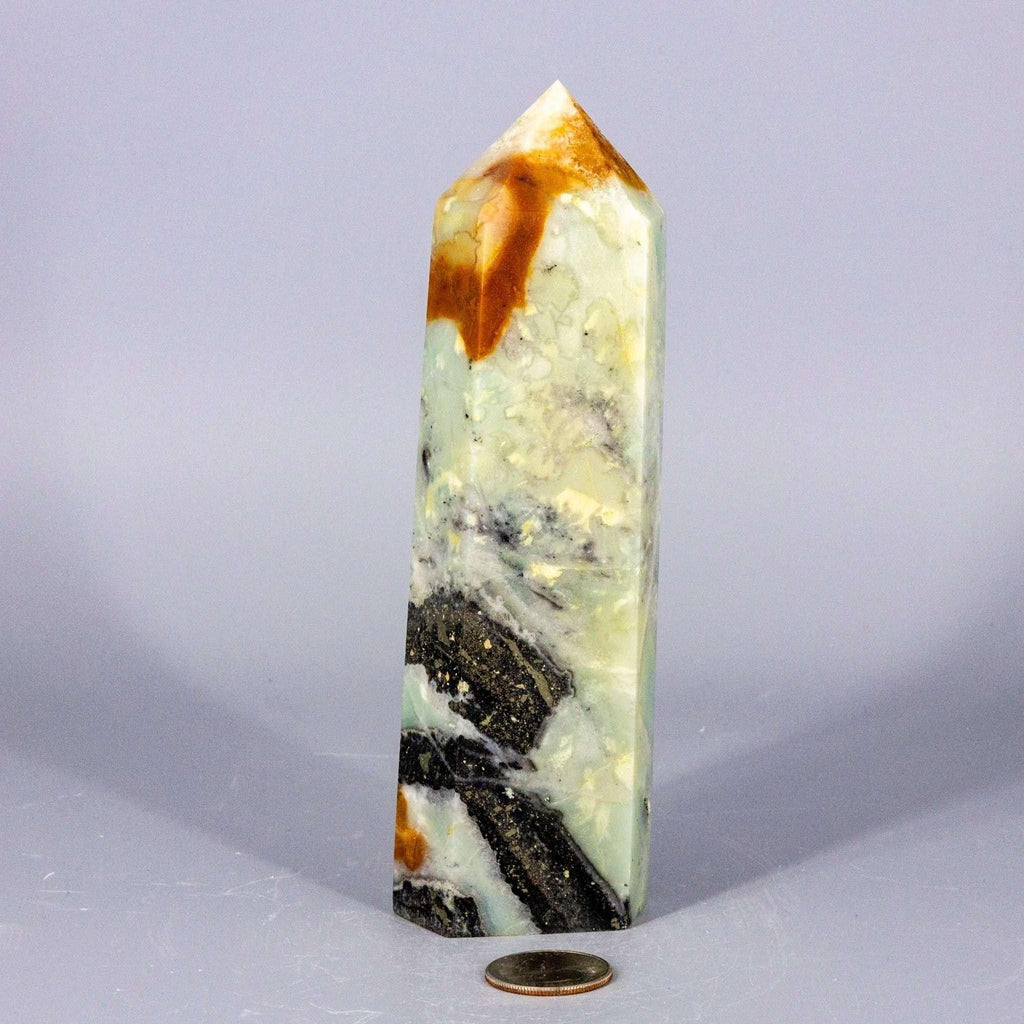 XL Polished Caribbean Calcite Crystal Tower - New Age Realms