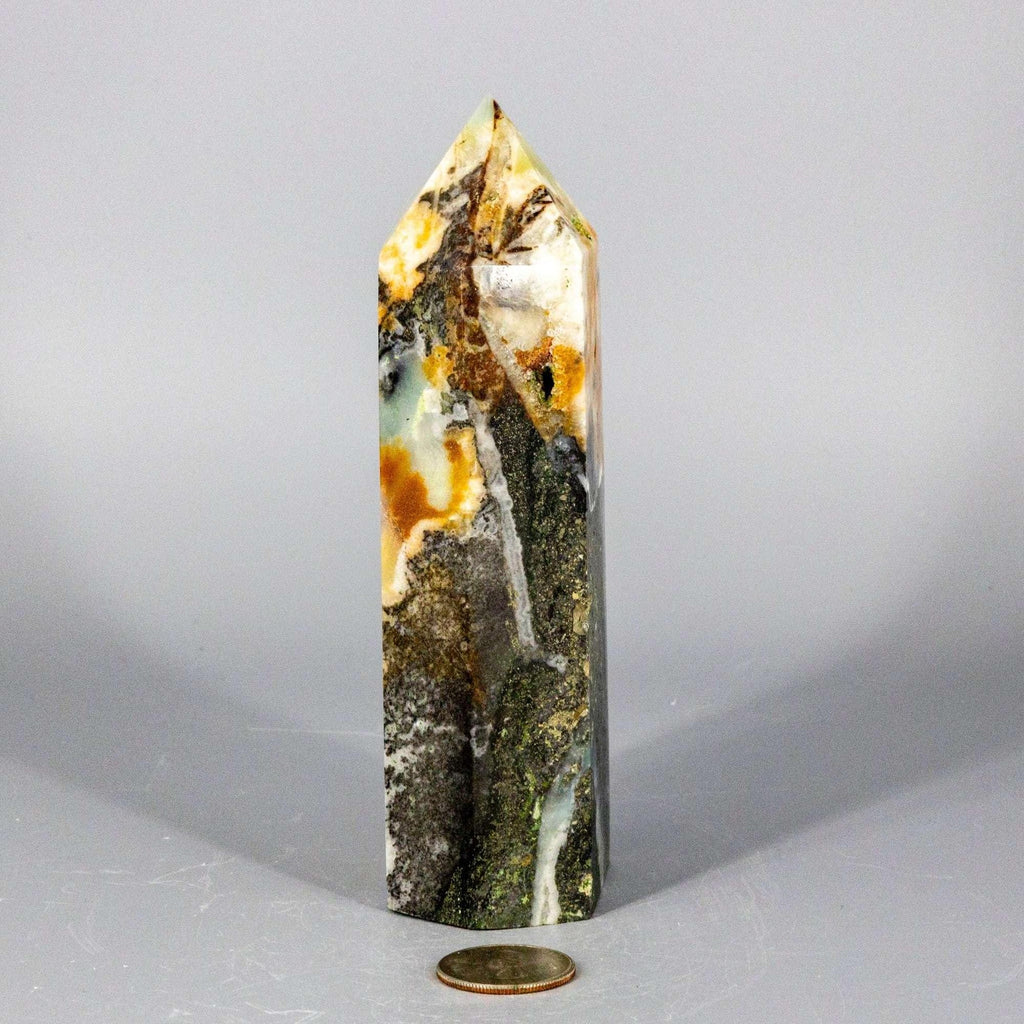 XL Polished Caribbean Calcite Crystal Tower - New Age Realms