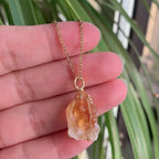 Raw Crystal Wire Wrap Gold Necklaces - New Age Realms
