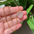 Raw Crystal Wire Wrap Gold Necklaces - New Age Realms
