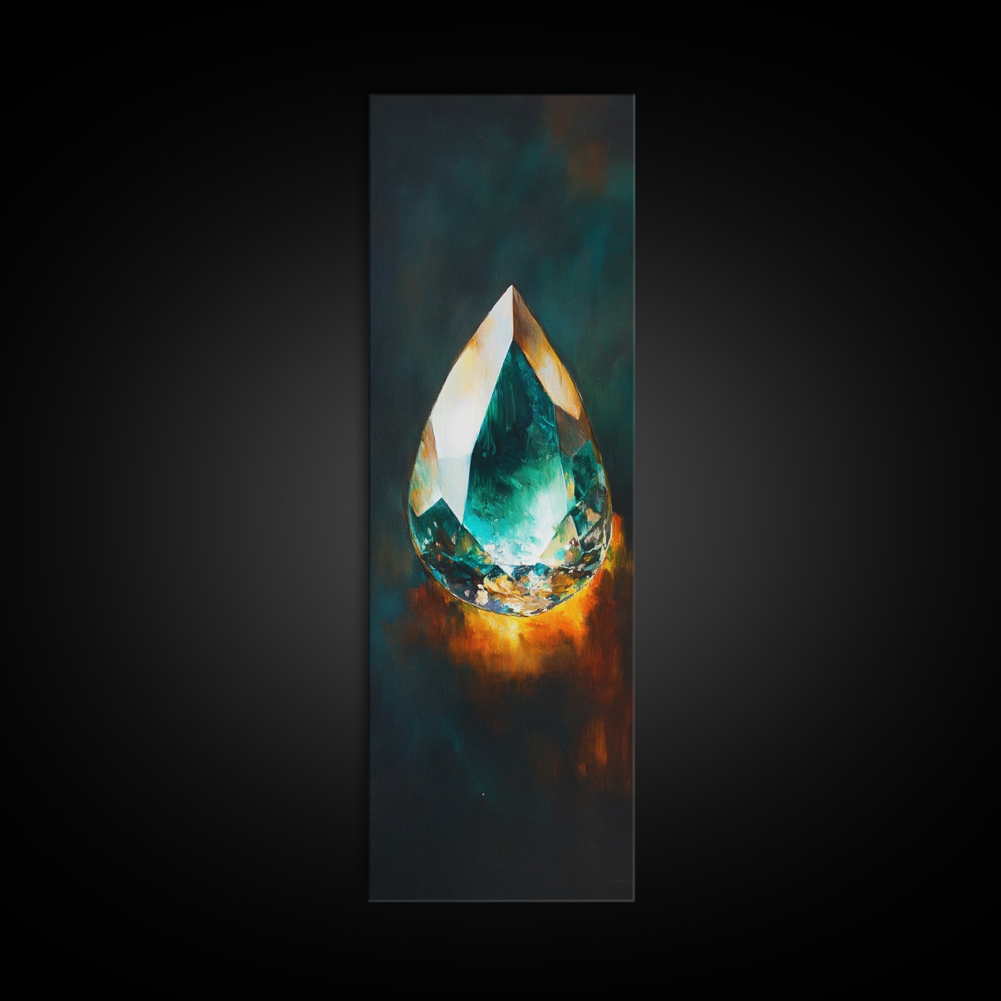 Sacred Geometry Gemstone Framed Canvas Wall Art