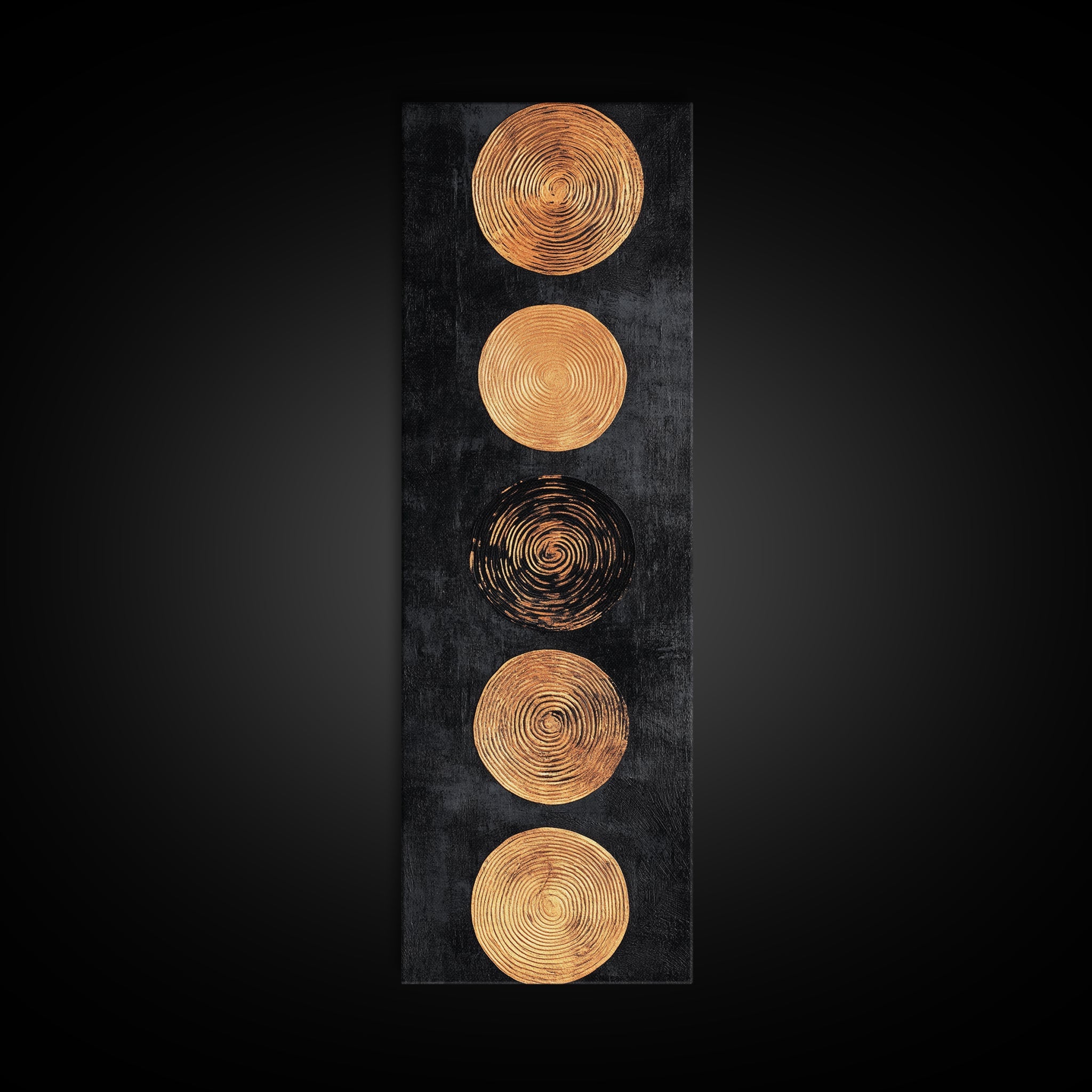 Sacred Geometry Canvas Black and Gold Wall Art