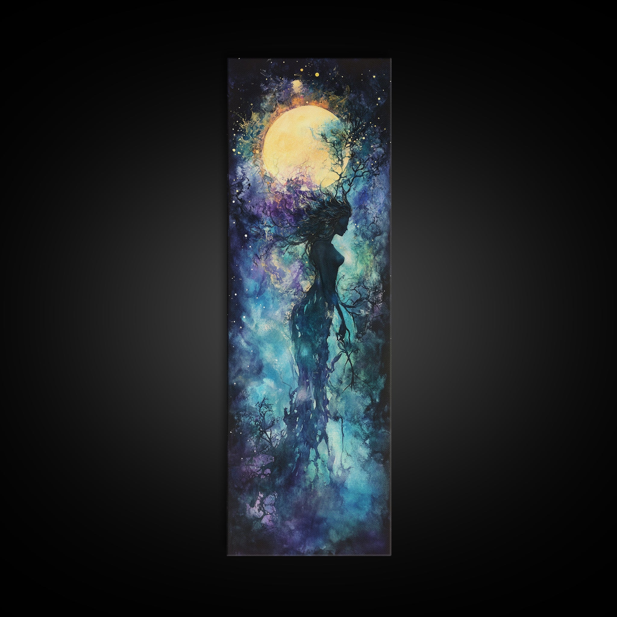 Sacred Geometry Solar Ritual Canvas Wall Art