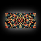 Sacred Geometry Kaleidoscopic Mandala Framed Canvas Wall Art
