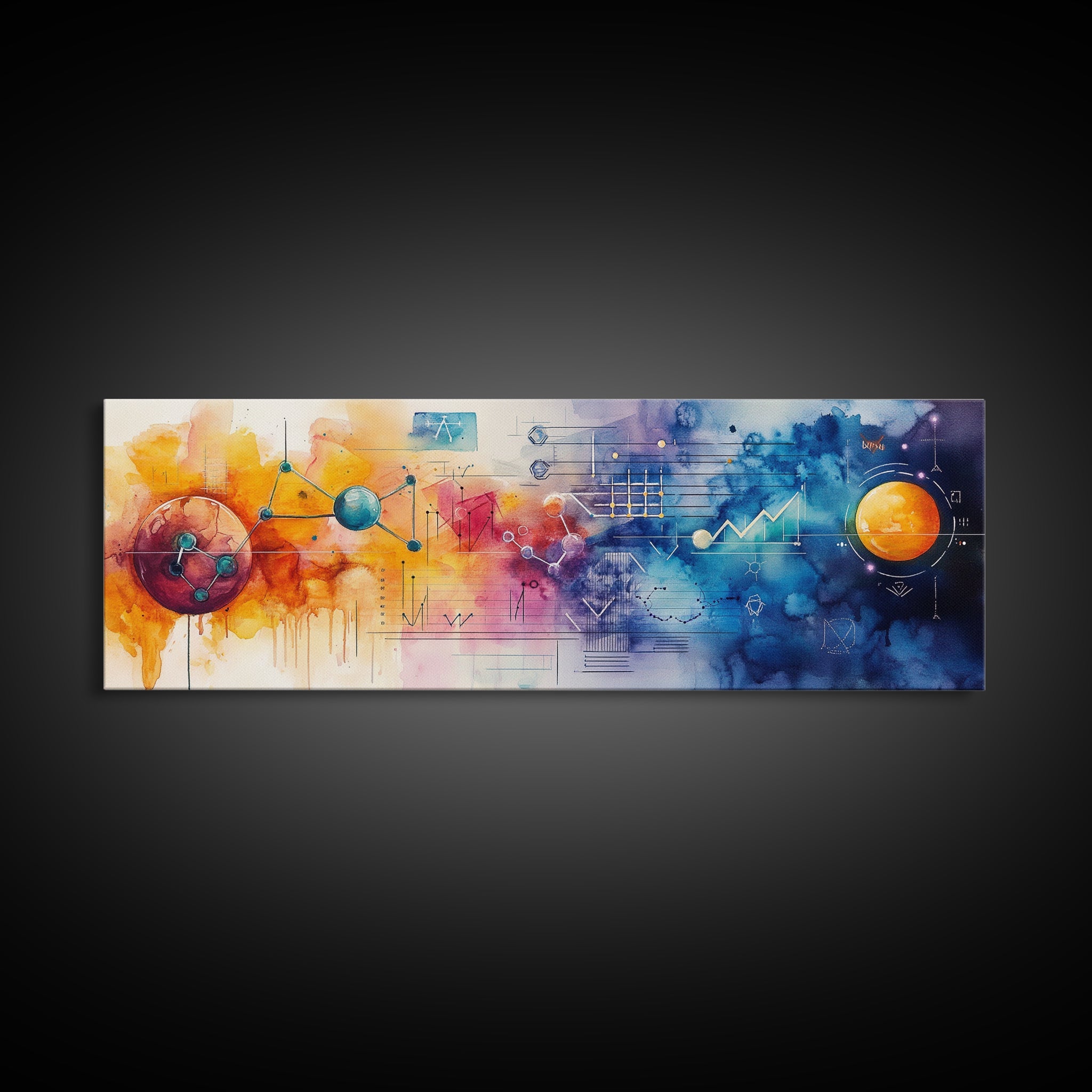 Sacred Geometry Framed Canvas Wall Art