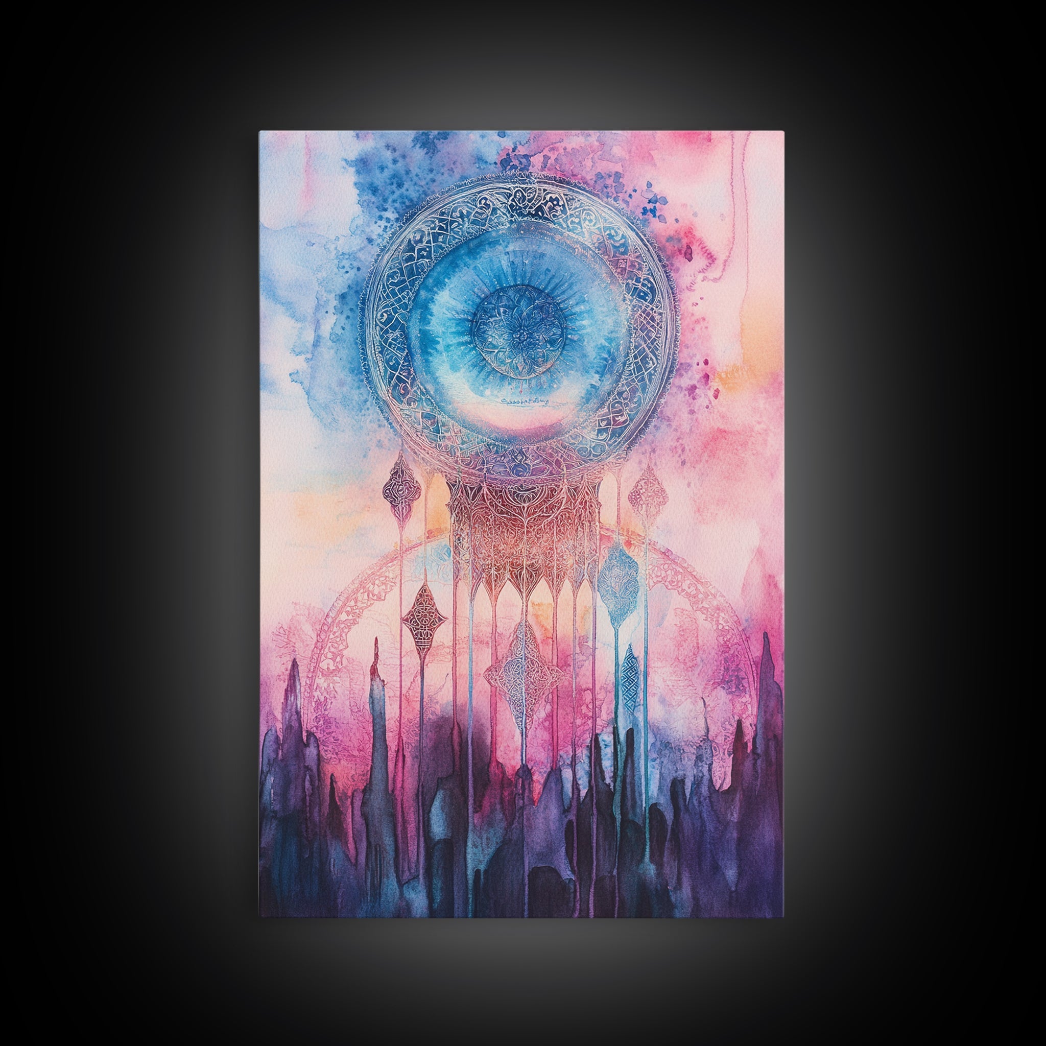 Sacred Geometry Framed Canvas Wall Art