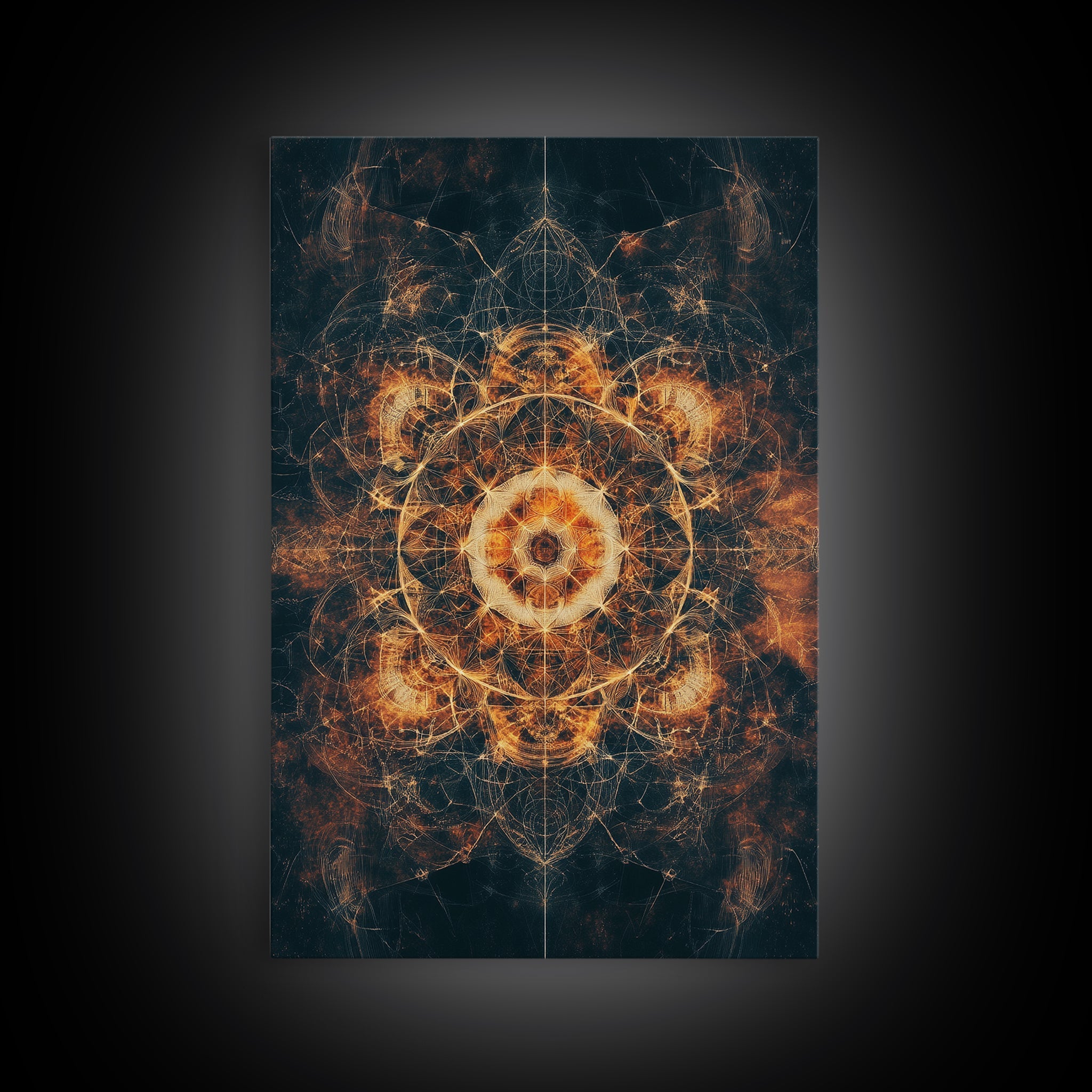 Sacred Geometry Framed Canvas - New Age Realms