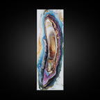 Sacred Geometry Agate Slab Framed Wall Art