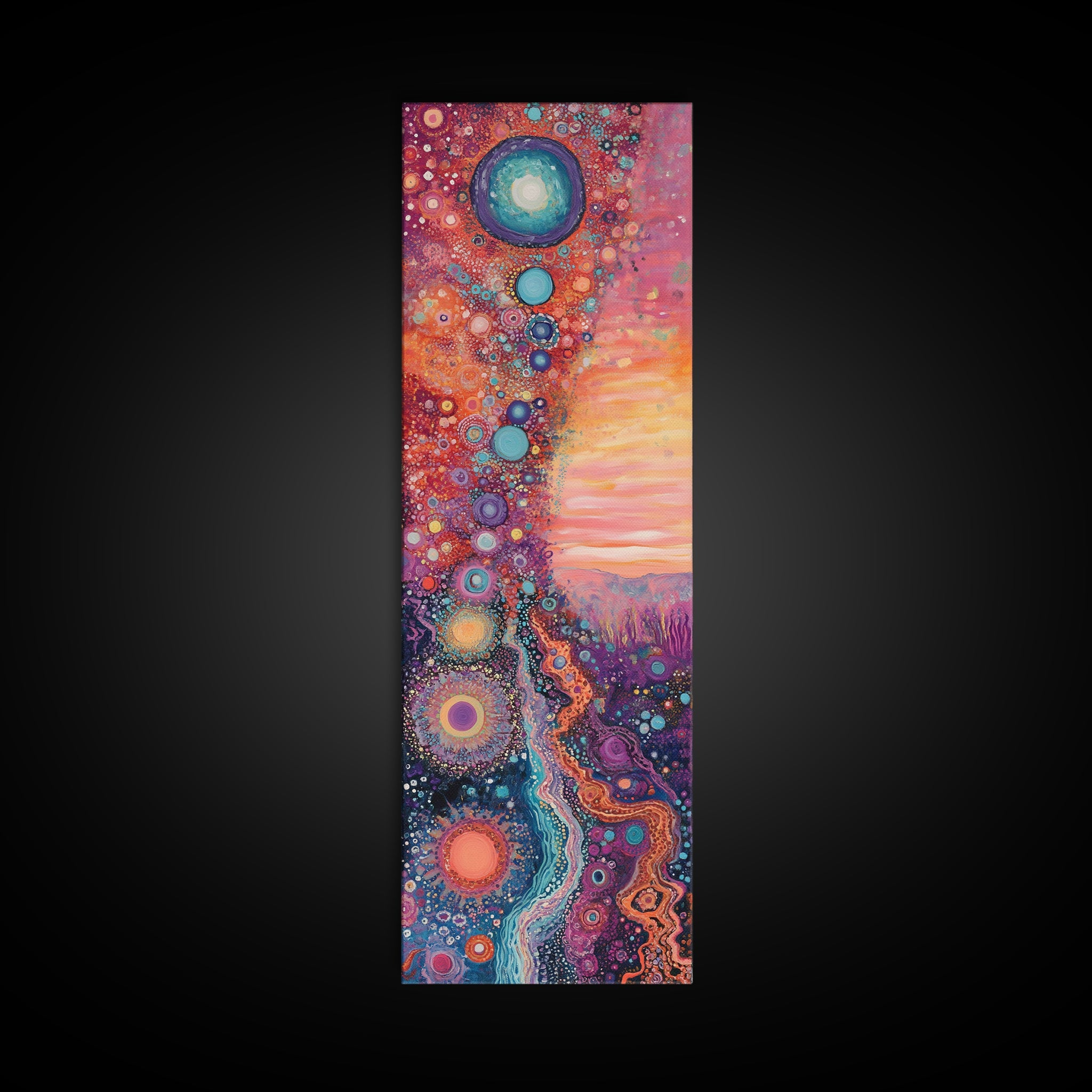 Sacred Geometry Cosmic Swirls Vertical Wall Art