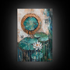 Sacred Geometry Gold Framed Abstract Lotus
