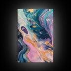 Sacred Geometry Galaxy Swirl Framed Canvas Wall Art