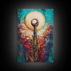 Sacred Geometry Abstract Framed Canvas Symbol Artwork