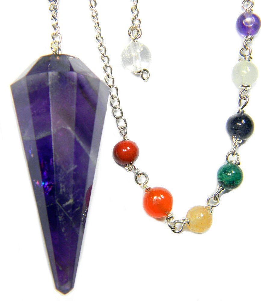 Amethyst Chakra Pendulum for Channeling and Intuition