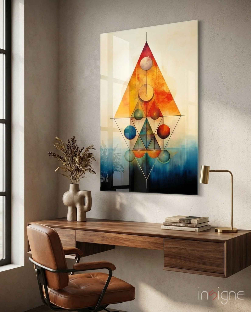 Sacred Geometry Glass Harmony of Shapes Wall Art - New Age Realms