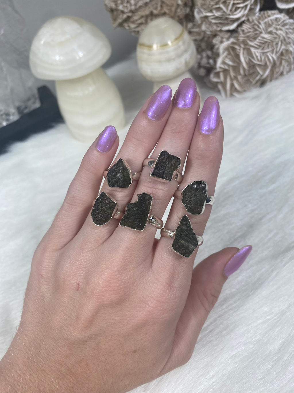 Czech Republic Moldavite Ring in Sterling Silver