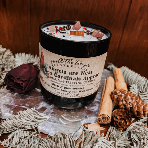 Angels Are Near When Cardinals Appear Candle | Memorial & Intention Candle - New Age Realms