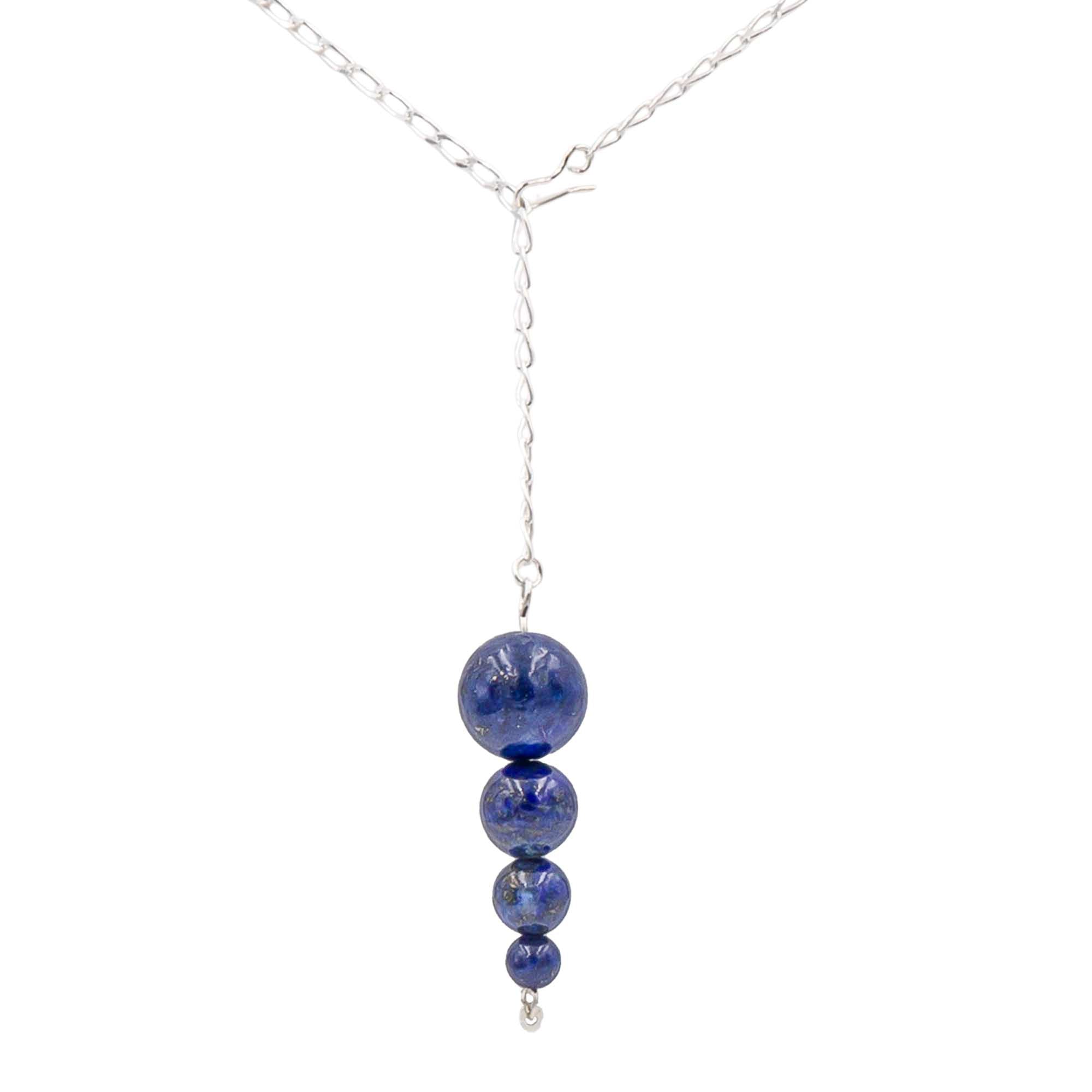 Lapis Lazuli Pendulum Lariat Necklace