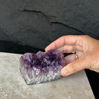 Flat amethyst, Unique raw crystal cluster - New Age Realms
