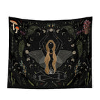 Moon Phase Black Tapestries - New Age Realms