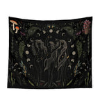 Moon Phase Black Tapestries - New Age Realms