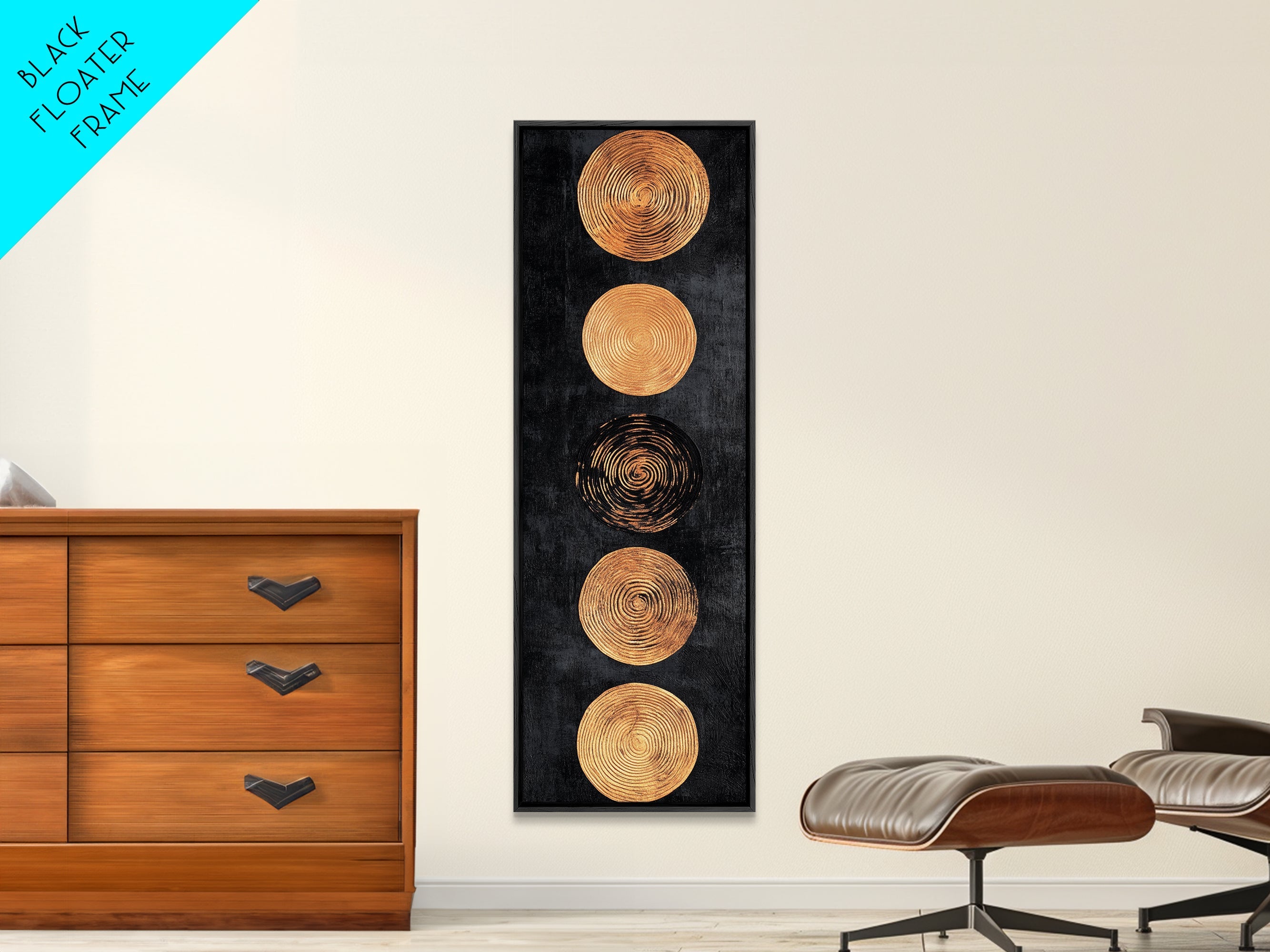 Sacred Geometry Canvas Black and Gold Wall Art