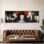 Sacred Geometry Mystical Goddess Framed Canvas Wall Art