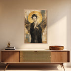 Sacred Geometry Ethereal Angel Framed Canvas Wall Art