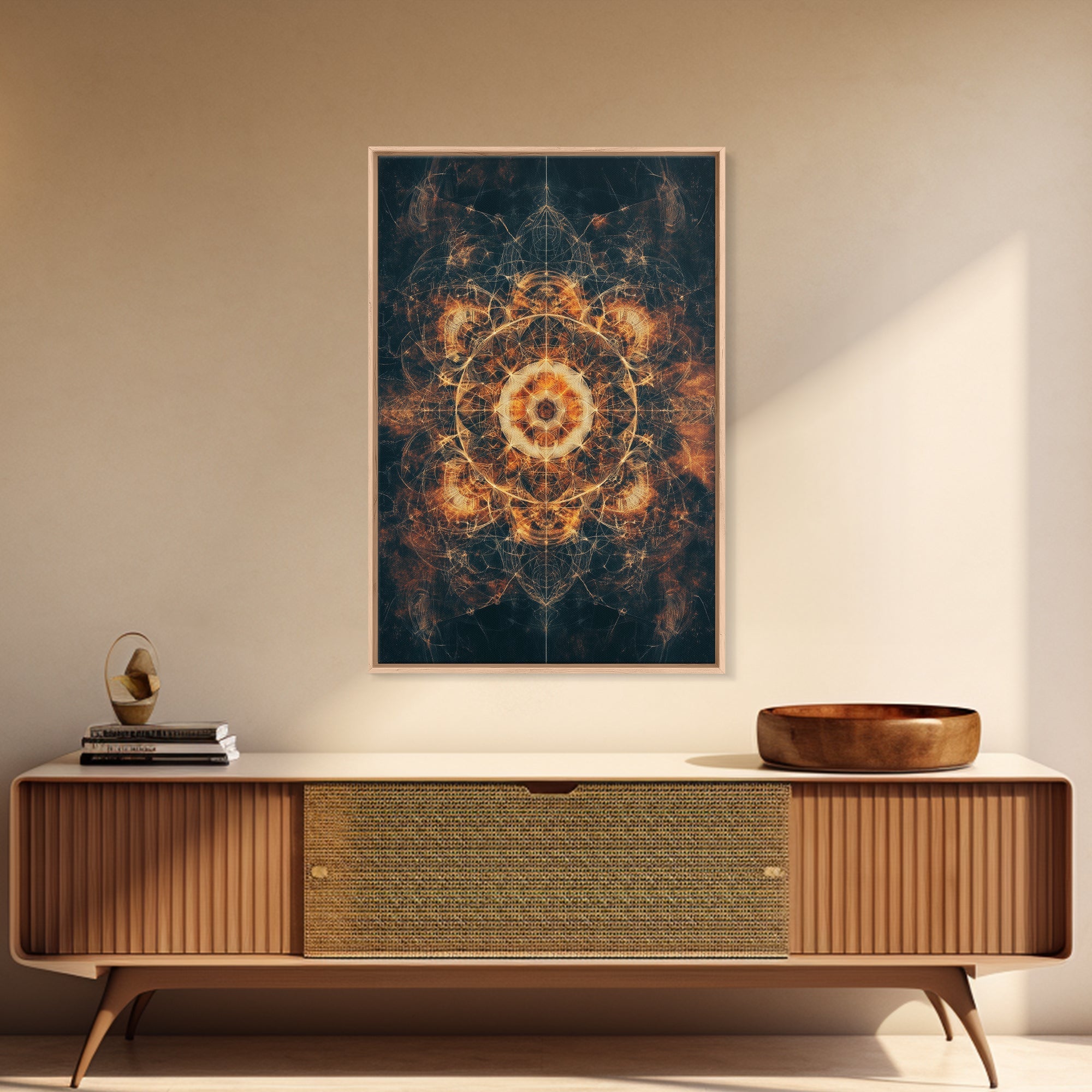 Sacred Geometry Framed Canvas - New Age Realms