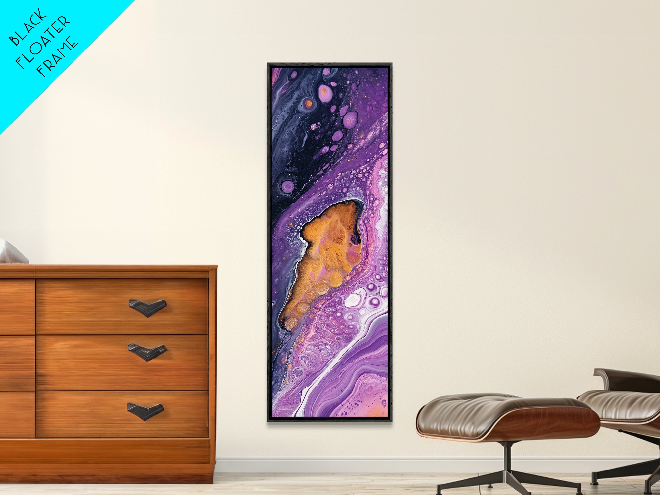 Sacred Geometry Abstract Purple Framed Wall Art