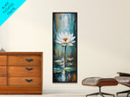 Sacred Geometry Framed Canvas White Lotus Wall Art