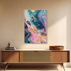 Sacred Geometry Galaxy Swirl Framed Canvas Wall Art