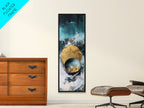 Abstract Gold and Teal Sacred Geometry Wall Art