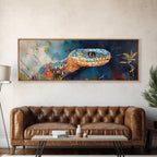 Sacred Geometry Vibrant Snake Wall Art