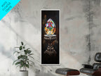 Sacred Geometry Faceted Crystal Gemstone Painting