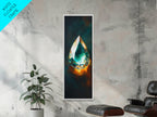 Sacred Geometry Gemstone Framed Canvas Wall Art