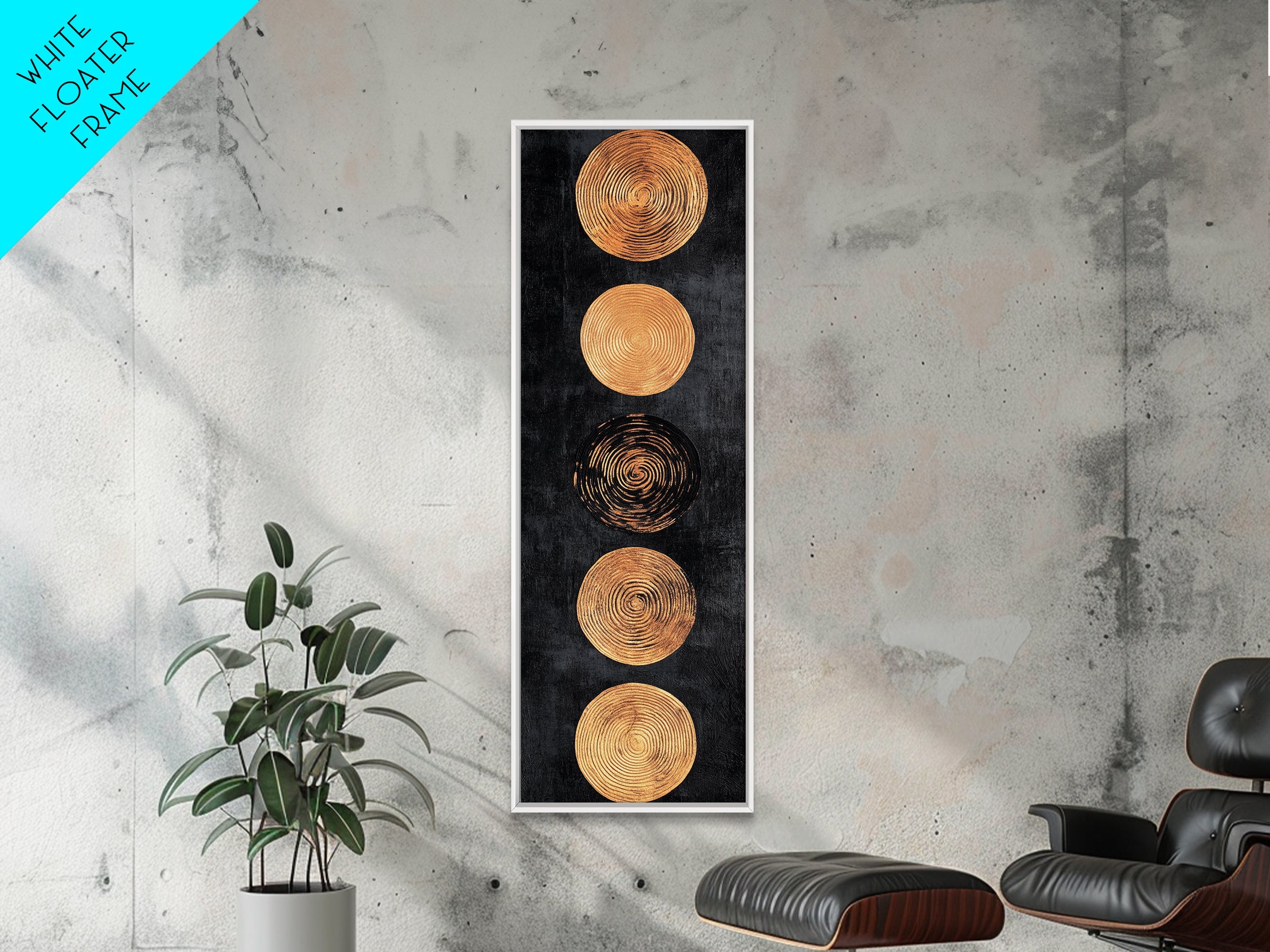 Sacred Geometry Canvas Black and Gold Wall Art
