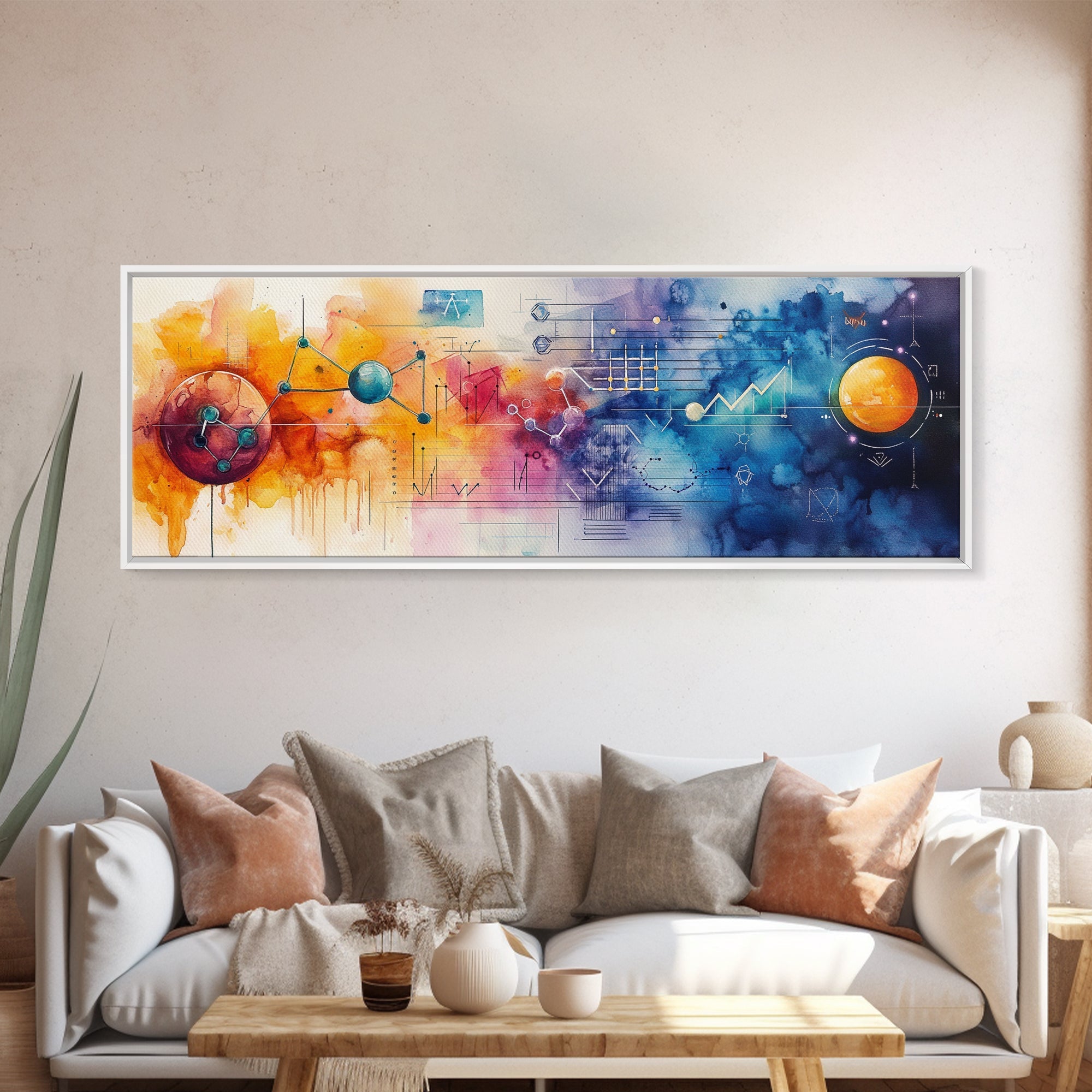 Sacred Geometry Framed Canvas Wall Art