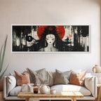Sacred Geometry Mystical Goddess Framed Canvas Wall Art