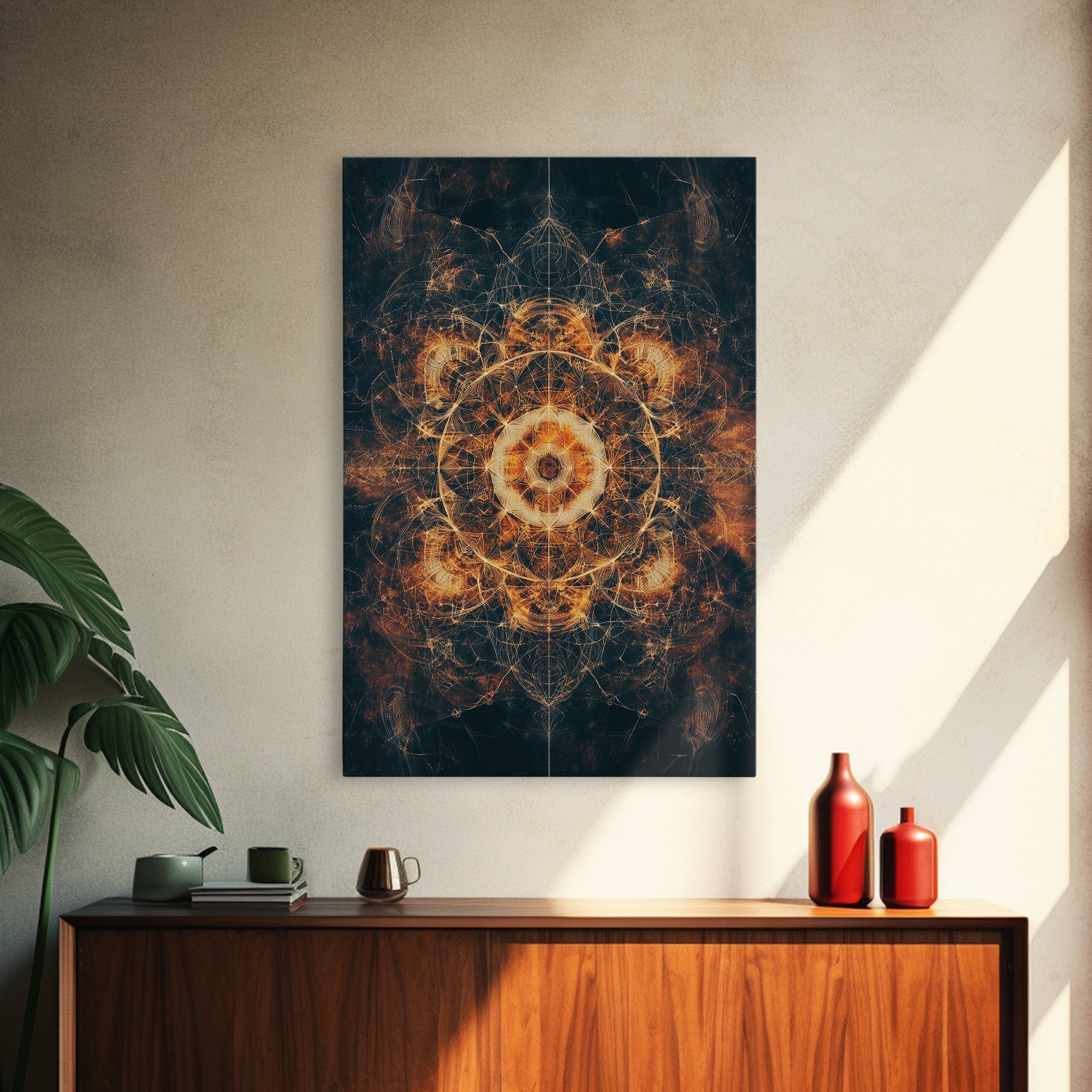 Sacred Geometry Framed Canvas - New Age Realms
