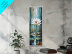 Sacred Geometry Framed Canvas White Lotus Wall Art