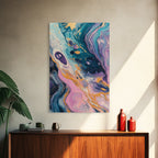 Sacred Geometry Galaxy Swirl Framed Canvas Wall Art