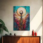 Sacred Geometry Abstract Framed Canvas Symbol Artwork
