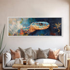 Sacred Geometry Vibrant Snake Wall Art