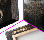 Sacred Geometry Ornate Elephant Framed Canvas Wall Art