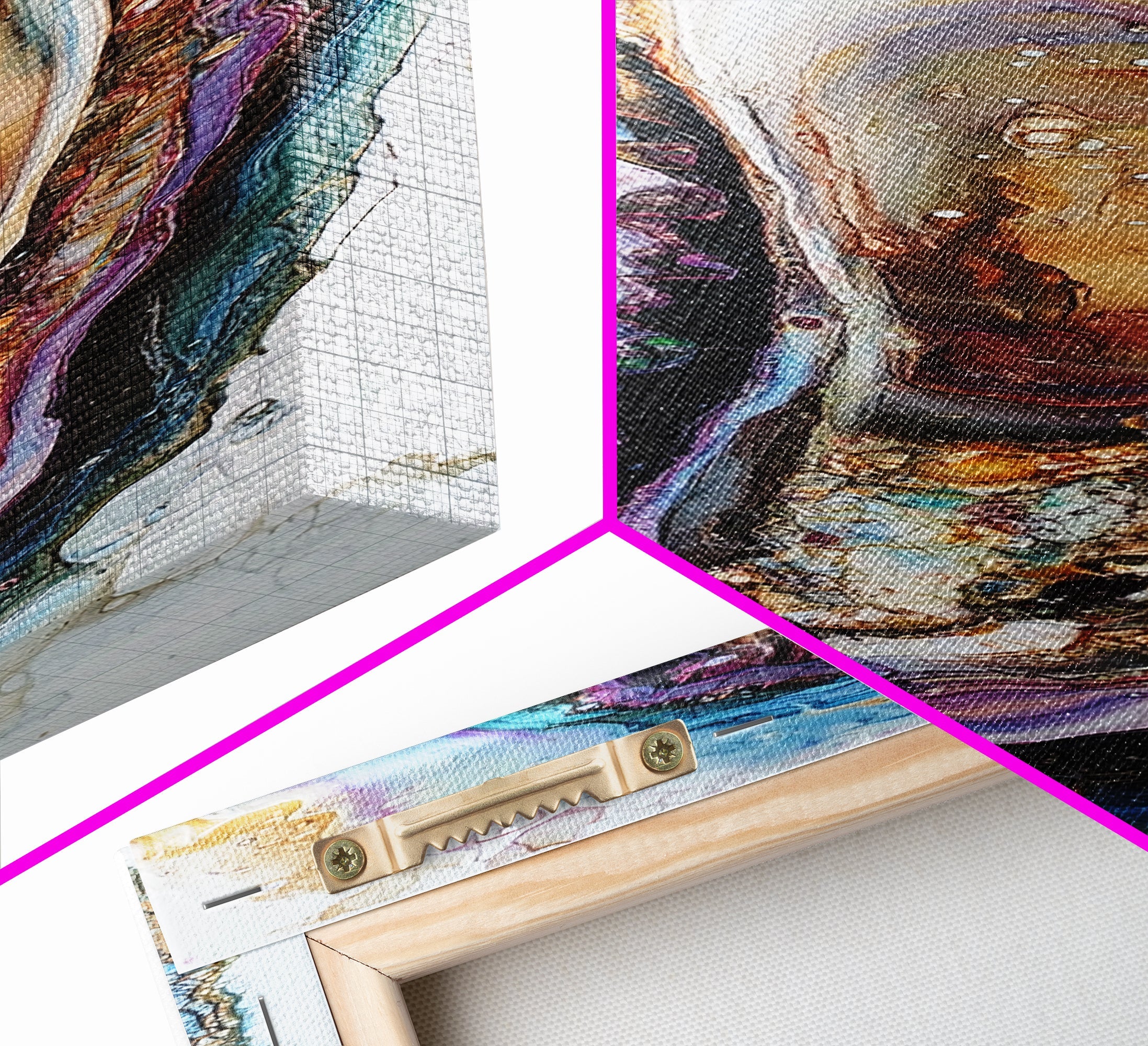 Sacred Geometry Agate Slab Framed Wall Art