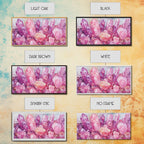 Sacred Geometry Pink Gemstone Framed Canvas Wall Art Print