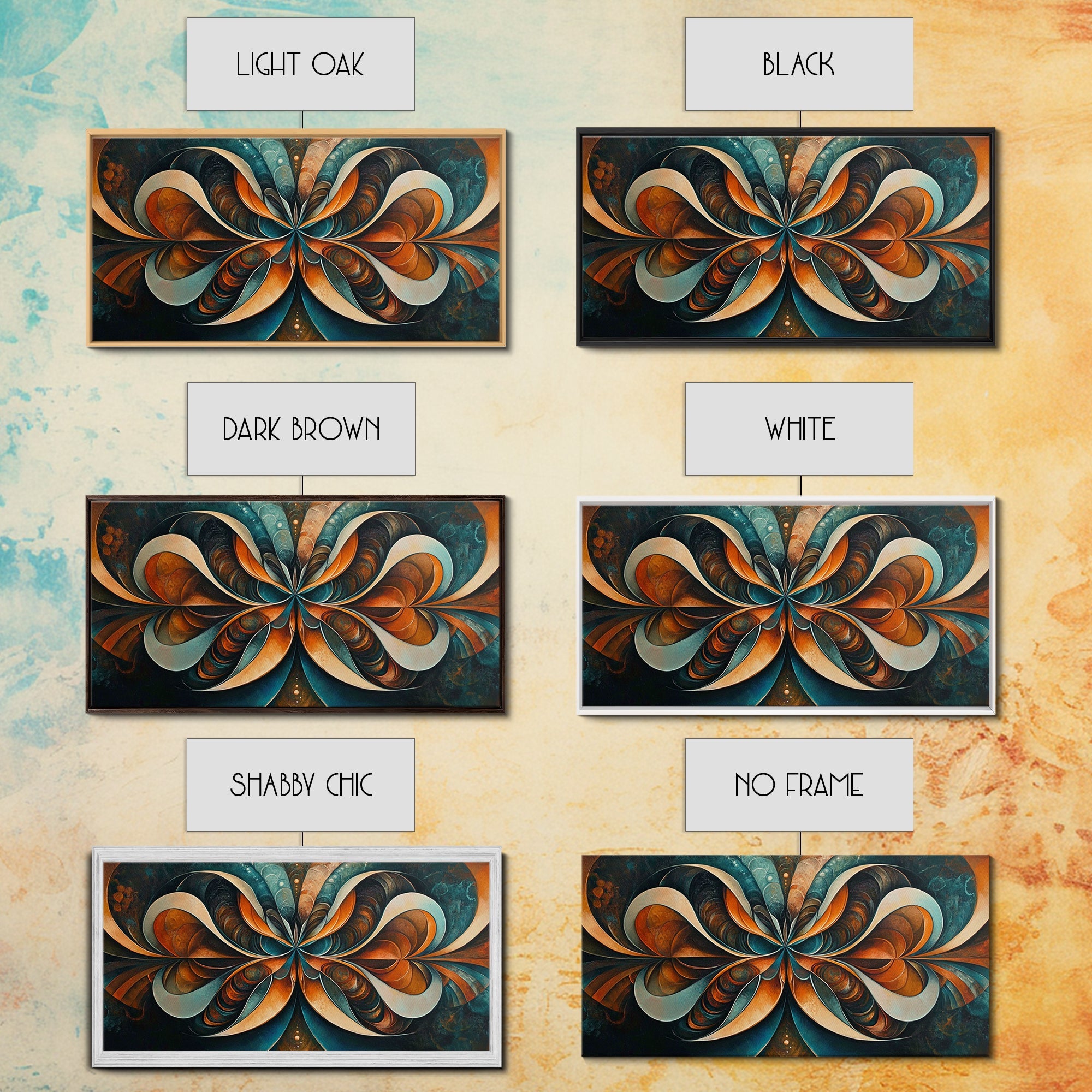 Sacred Geometry Abstract Framed Butterfly Wall Art