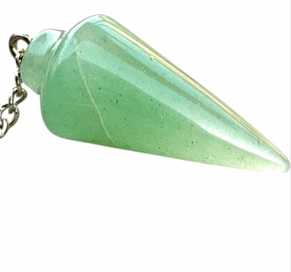 Natural Green Aventurine Pendulum with Mystery Charm | Bag Charm