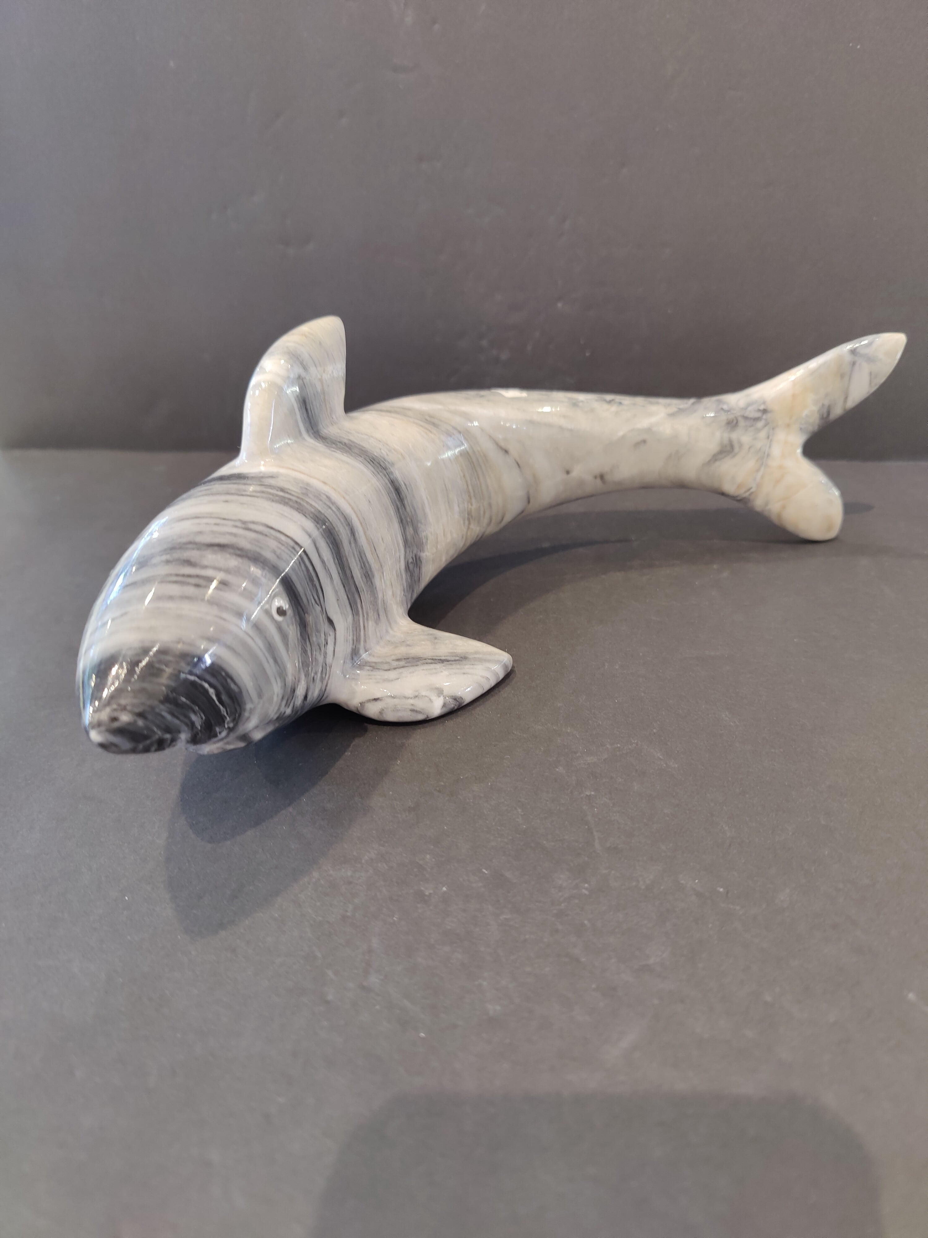 Onyx Shark Carving Sculpture 30cm - New Age Realms