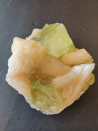 Green Apophyllite Cubes with Peach Stilbite Specimen 322g - New Age Realms